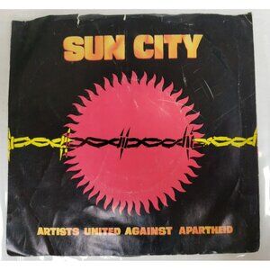 Record 45 RPM Vinyl  United Artists Against Apartheid- Sun City/ Not So Far Away